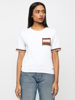 Pepe Jeans - White Round Neck Short Sleeved T-Shirt