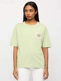 Pepe Jeans - Green Round Neck Short Sleeved T-Shirt