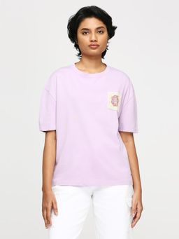 Pepe Jeans - Lilac Round Neck Short Sleeved T-Shirt