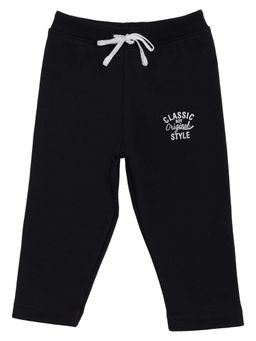 Bodycare - Boys Fleece Trackpant Round Neck Full Sleeves Self Design Navy