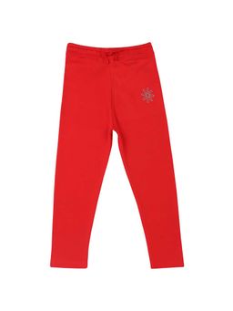 Bodycare - Girls Cotton Trackpant Solid Red Medium