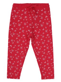 Bodycare - Girls Printed Cotton Trackpant - Fuchsia