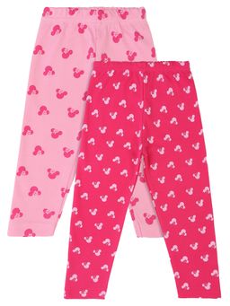 Bodycare - Minnie & Friends Girls Cotton Trackpant Fuchsia and Medium Pink (Pack of 2)