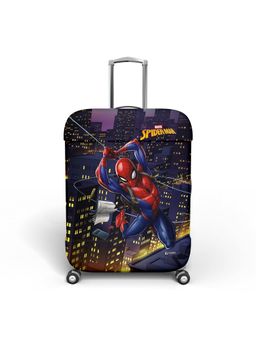 Kuber Industries - Multi-Color Marvel Spiderman Polyester Luggage Cover (S)