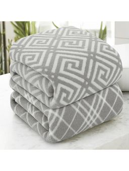 Story@Home - Grey Microfiber 500 Gsm Bath Towel (Pack of 2) (XL)