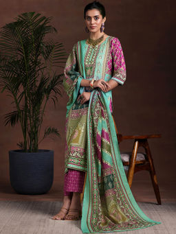 Libas - Multi Poly Crepe Printed Kurta Sets for Women