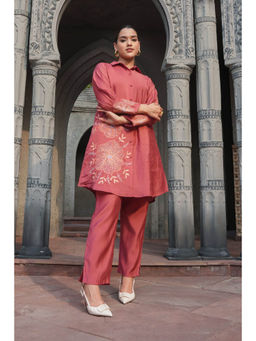 Autumnlane - Pink Floral Shirt and Pant (Set of 2)