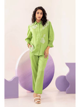Autumnlane - Green Floral Shirt and Pant (Set of 2)