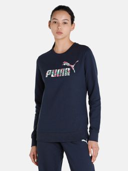 Puma - Graphic Crew Ii Womens Blue Sweatshirt