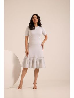 Polago Clothing - Melange Winter Dress - White
