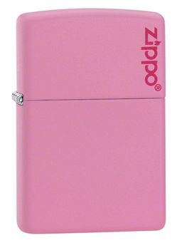 Zippo - Classic Pink Matte Logo Windproof Pocket Lighter
