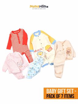 Moms Home - New Born Baby Winter Essentials Gift Set - 7 Items