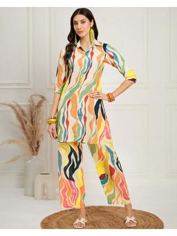 Gahan - Multicolor Cotton Blend Digital Printed Kurta and Pant
