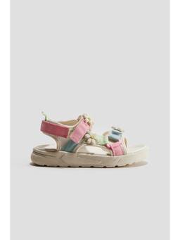 H&M - Girls Beige Motif-Detail Scuba Sandals