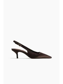H&M - Women Brown Heeled Slingbacks