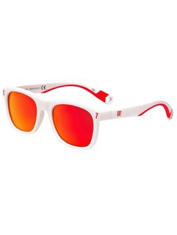 CR7 - By Cristiano Ronaldo Mens White Orange Sporty Rectangular Sunglass (145)