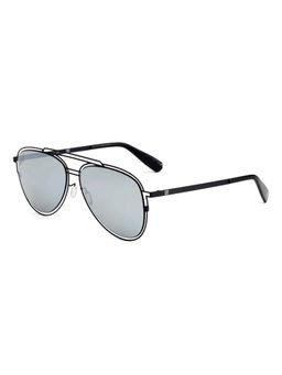 CR7 - By Cristiano Ronaldo Mens Black Flat Aviator Sunglass (145)