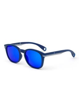 CR7 - By Cristiano Ronaldo Unisex Rubber Finish Blue Grey Round Sporty Sunglass (145)