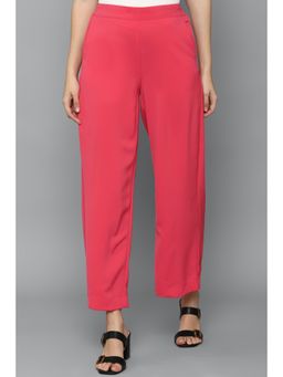 Allen Solly - Women Pink Regular Fit Solid Casual Trousers