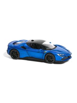 Joy Junction - Ferrari SF90 Model Car 1:32 Metal Pull Back Toy car Blue
