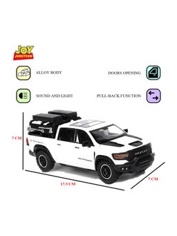 Joy Junction - Ram Mammoth Pickup Truck Model Car 1:32 Metal Pull Back Toy car White