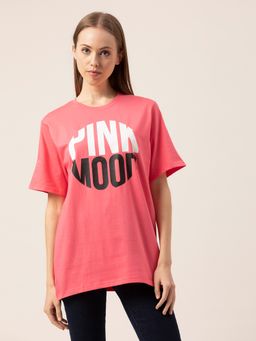 Lounge Dreams - Women 100% Pure Cotton Loose T-Shirt Pink