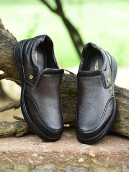 LIBERTY - Men Fortune DEOX-1E Formal Brown Non Lacing Loafers