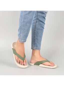 Indifeet - Olive Green Comfortable Acupressure Flipflops