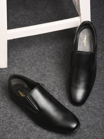 Men Fortune ROBERT-1 Formal Black Non Lacing Loafers