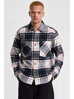Snitch - Multi-Color Checks Relaxed Fit Shirt