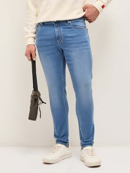 The Bear House - Blue Solid Skinny Fit Jeans