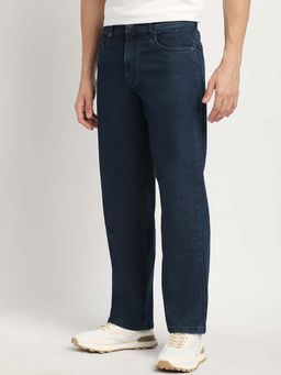 The Bear House - Blue Solid Straight Fit Jeans