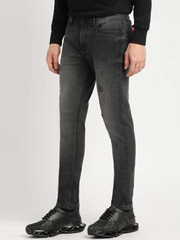 The Bear House - Black Solid Skinny Fit Jeans