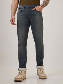 Spykar - Grey Solid Slim Fit Jeans