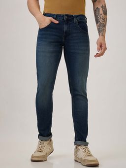 Spykar - Blue Solid Skinny Fit Jeans