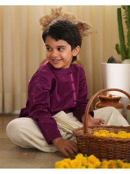 Love the world today - Anagha Short Indian Kurta In Purple