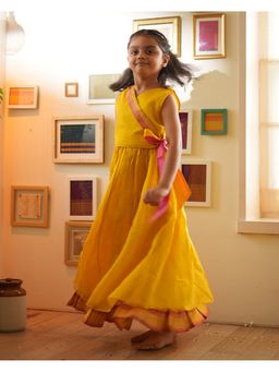 Love the world today - Basant Yellow Lehenga Choli
