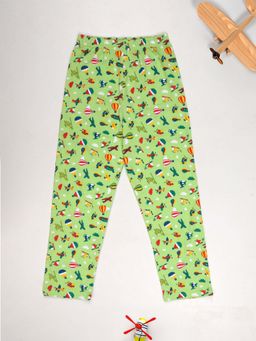 KiddoPanti - Boys Cotton All-Over Hot Air Balloon Print Pyjama Pant