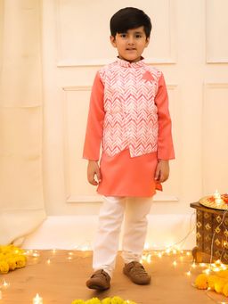 KID1 - Samar Attached Jacket Kurta With Pyjama