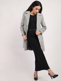 HONNETE - Women Casual Regular Fit Single Breasted Solid Trench Overcoat for Women