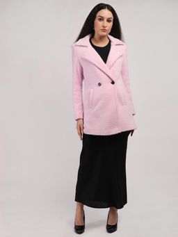 HONNETE - Women Casual Regular Fit Double Breasted Solid Trench Coat for Women