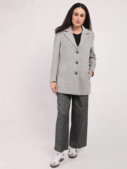 HONNETE - Women Casual Regular Fit Single Breasted Solid Trench Coat for Women