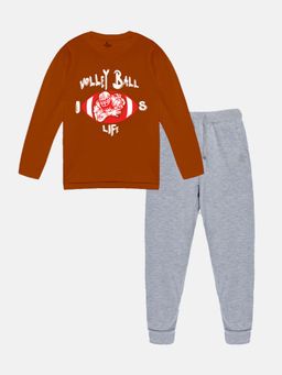 KiddoPanti - Boys Volley Ball Round Neck Tee & Trackpant
