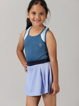 KiddoPanti - Girls Round Neck Tank Top & Skort