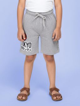 KiddoPanti - Boys Grey Cotton Shorts