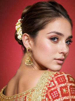 Kalakrith Milano - Women Cubic Zirconia Ruby Jhumka Earring