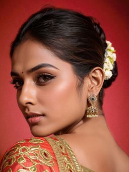 Kalakrith Milano - Women Cubic Zirconia Emerald Jhumka Earring