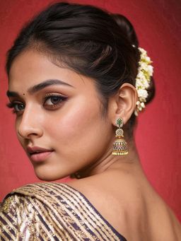 Kalakrith Milano - Women Cubic Zirconia Multicolour Jhumka Earring