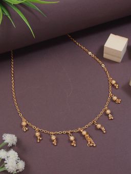 I Jewels - Gold Plated Single Line Necklace for Women