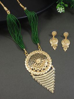 I Jewels - Gold Plated Multi Layered Necklace Jewellery for Women (Set of 2)